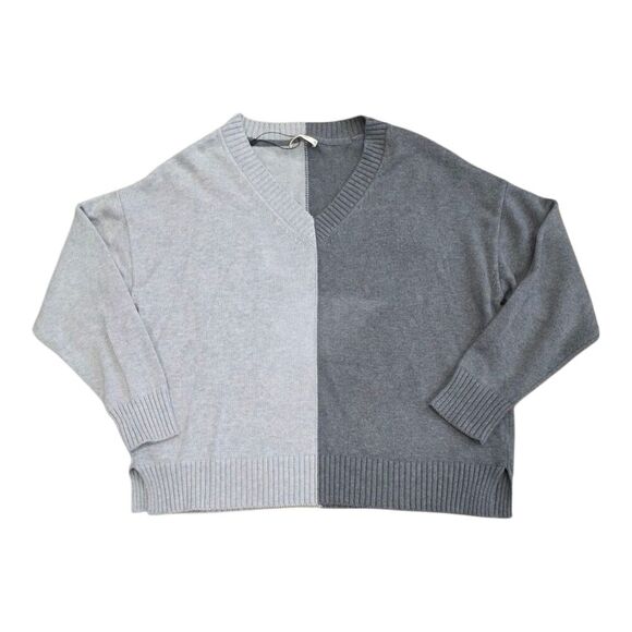 MARINE LAYER Gisel Oversize Contrast Panel Merino Blend Sweater M - Picture 2 of 5